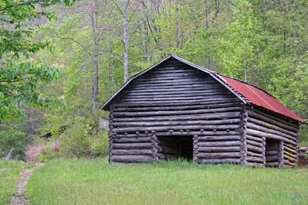 Old Chestnut Barn and Pasture next to Creek Old Chestnut Barn and Pasture next to Creek