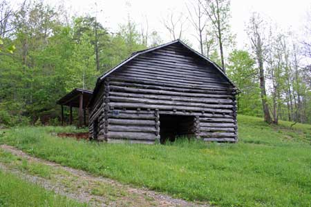 Old Chestnut Barn and Pasture next to Creek Old Chestnut Barn and Pasture next to Creek