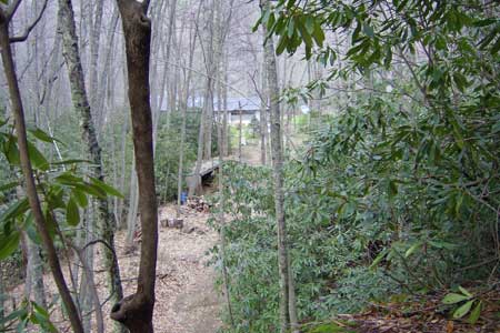 Private Road winds thru Property